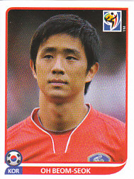 Oh Beom-Seok South Korea samolepka Panini World Cup 2010 #152